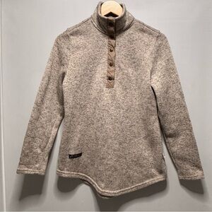 Simply Southern Pullover Sweatshirt Sweater Fleece Type Snaps Oatmeal Women S